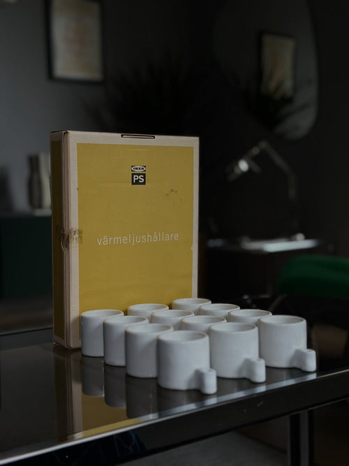 IKEA PS Värmeljushållare seramik tealight mumlukların modüler dizilimi