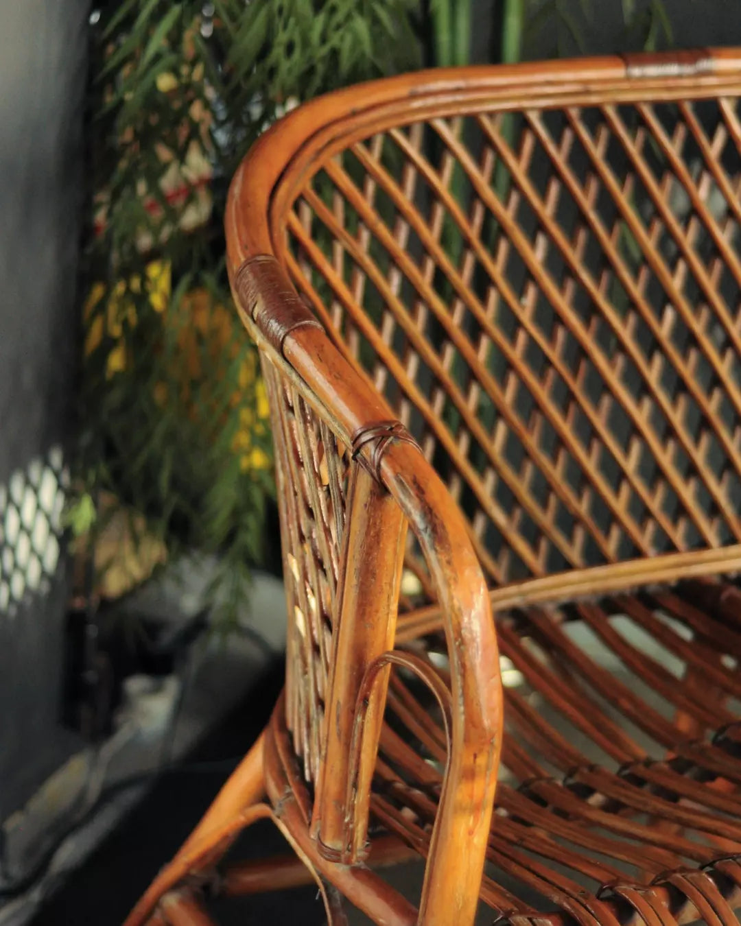 Vintage Rattan Koltuk detay görseli 3