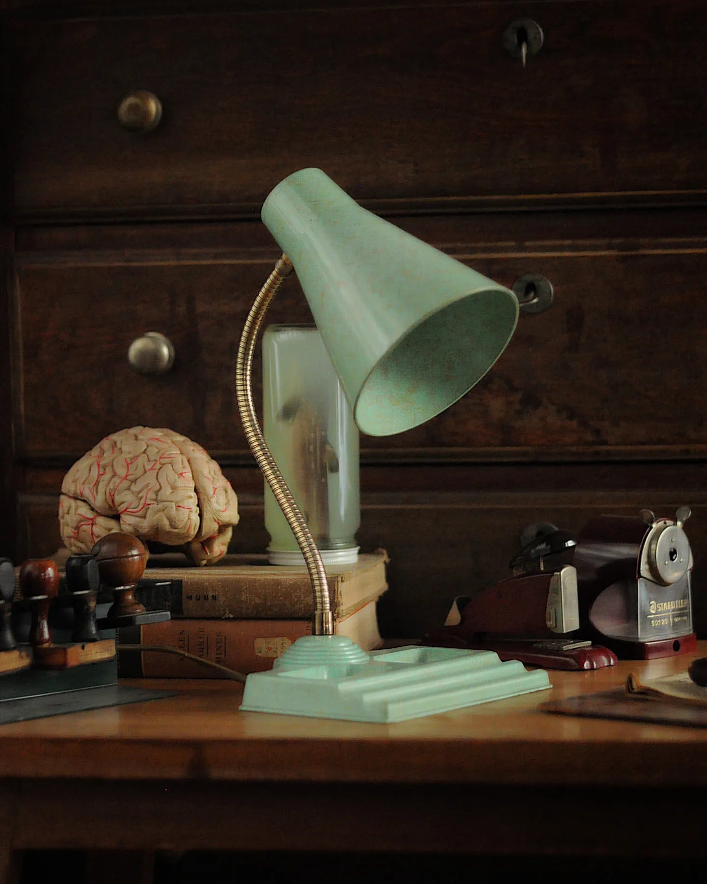 Vintage Fiberglas Masa Lambası – detay görünümü 4