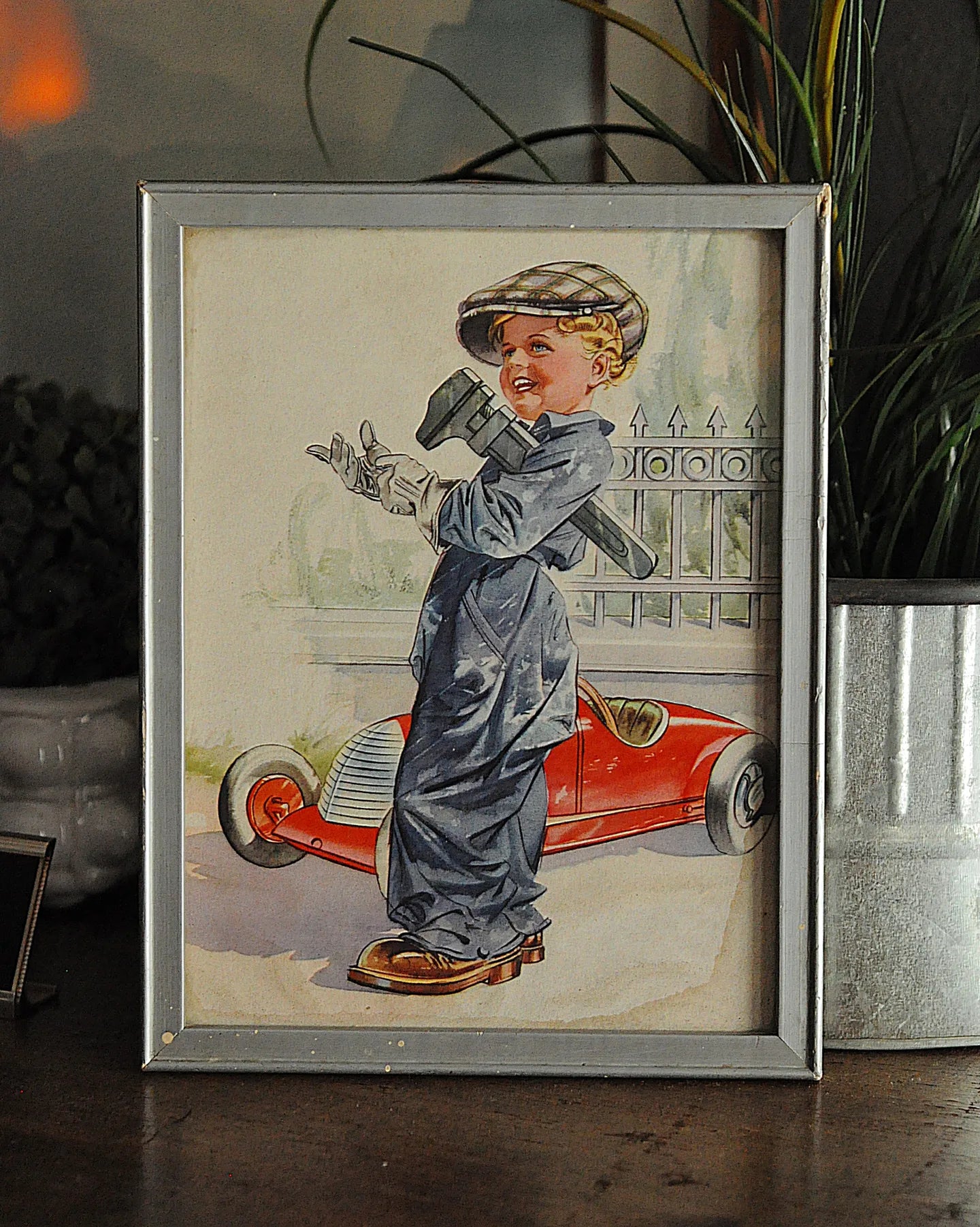 Vintage Baskı Tablo detay görseli 5