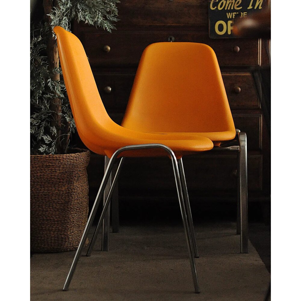 1977 Pollak, Orly Chair, Turuncu Sandalye