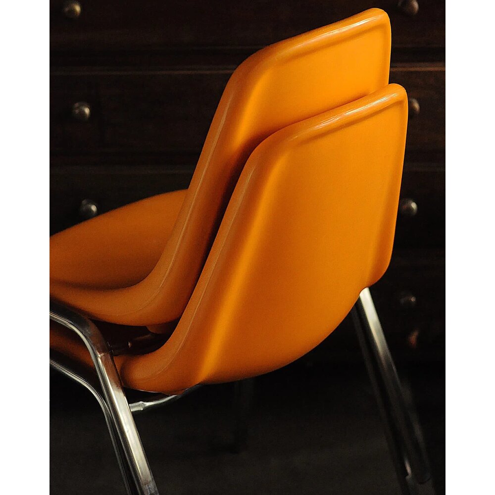 1977 Pollak, Orly Chair, Turuncu Sandalye