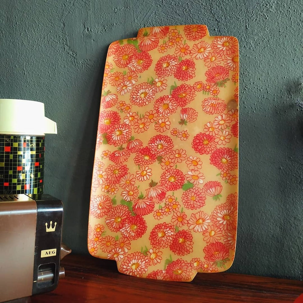 Vintage Fiberglas Servis Tepsisi