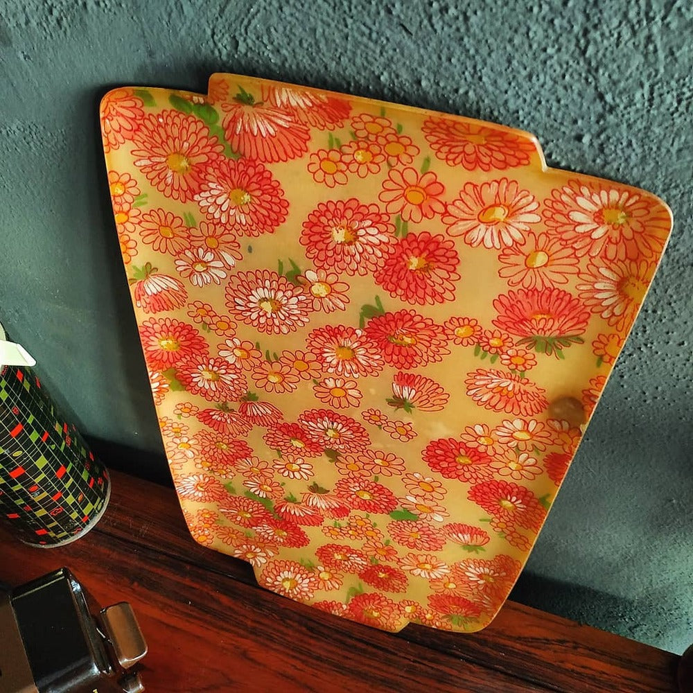 Vintage Fiberglas Servis Tepsisi