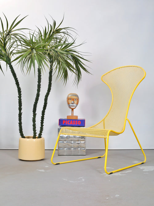 IKEA PS 2012 Wiebke Braasch sarı metal Easy Chair genel görünüm