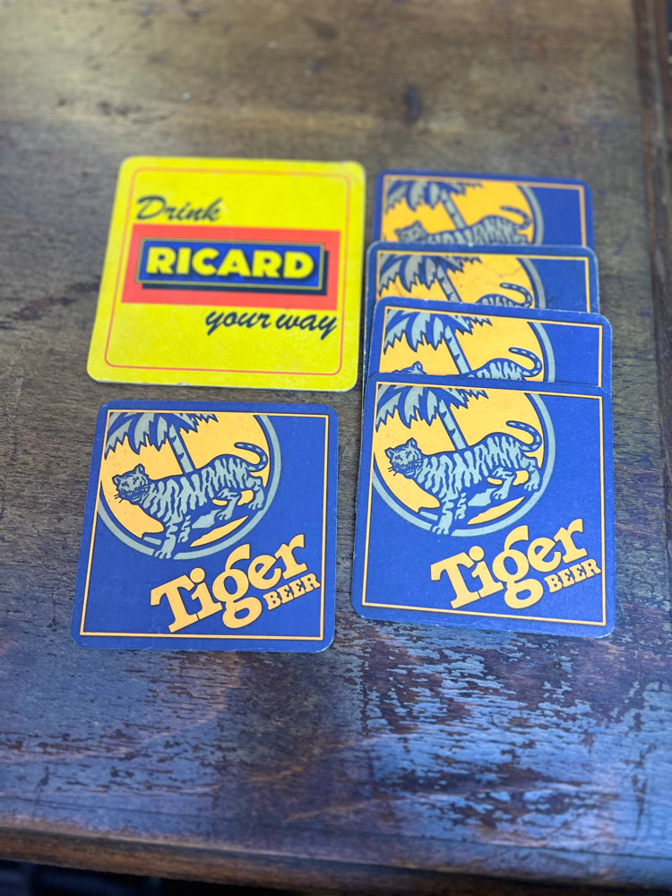Vintage Bira Bardak Altlıkları